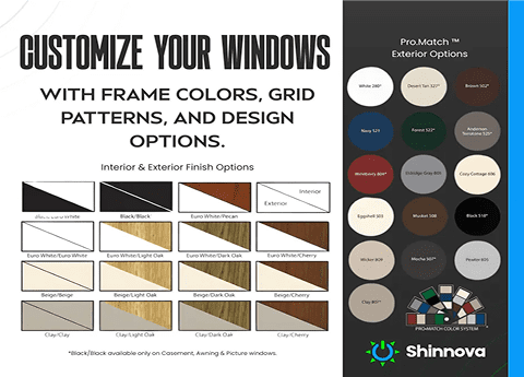 Color and design options