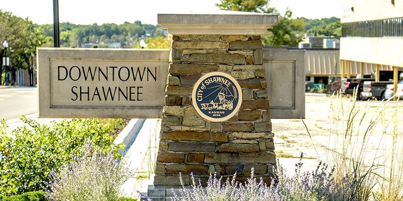 Downtown Shawnee district sign