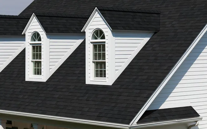 Completed roof in Owens Corning Onyx Black shingles