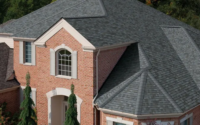 Completed roof in Owens Corning Quarry Gray shingles