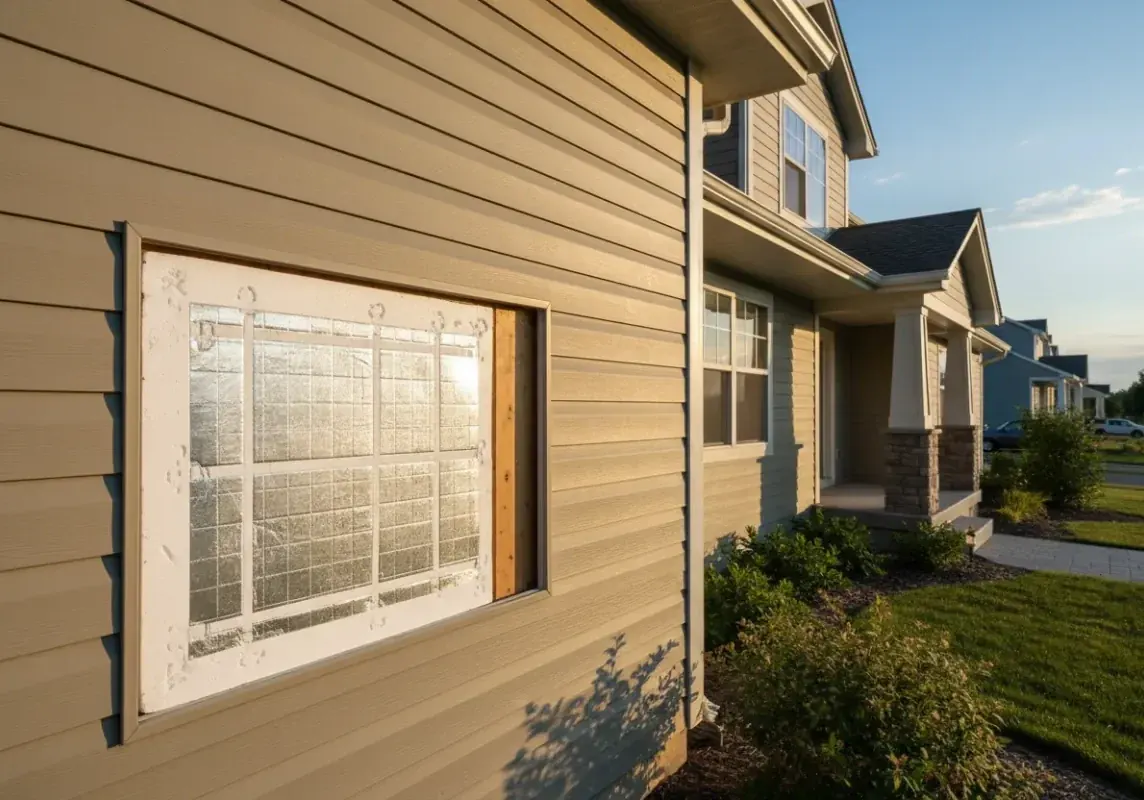 Insulated vinyl siding installation